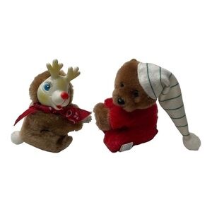 Vintage 1960’s Reindeer & Teddy Bear Huggers